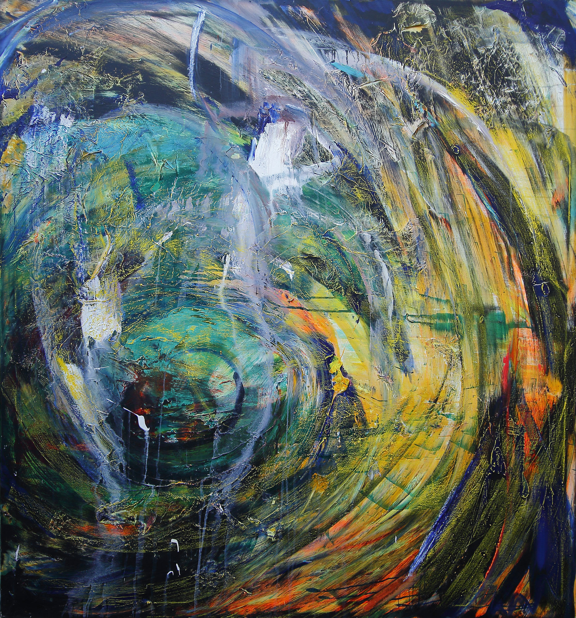 roller coaster, 2012, 160x150 cm / 63x59 inch (mixed media on canvas)